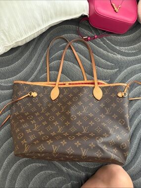 Louis Vuitton Brown Monogram Canvas Tote with Vachetta Trim